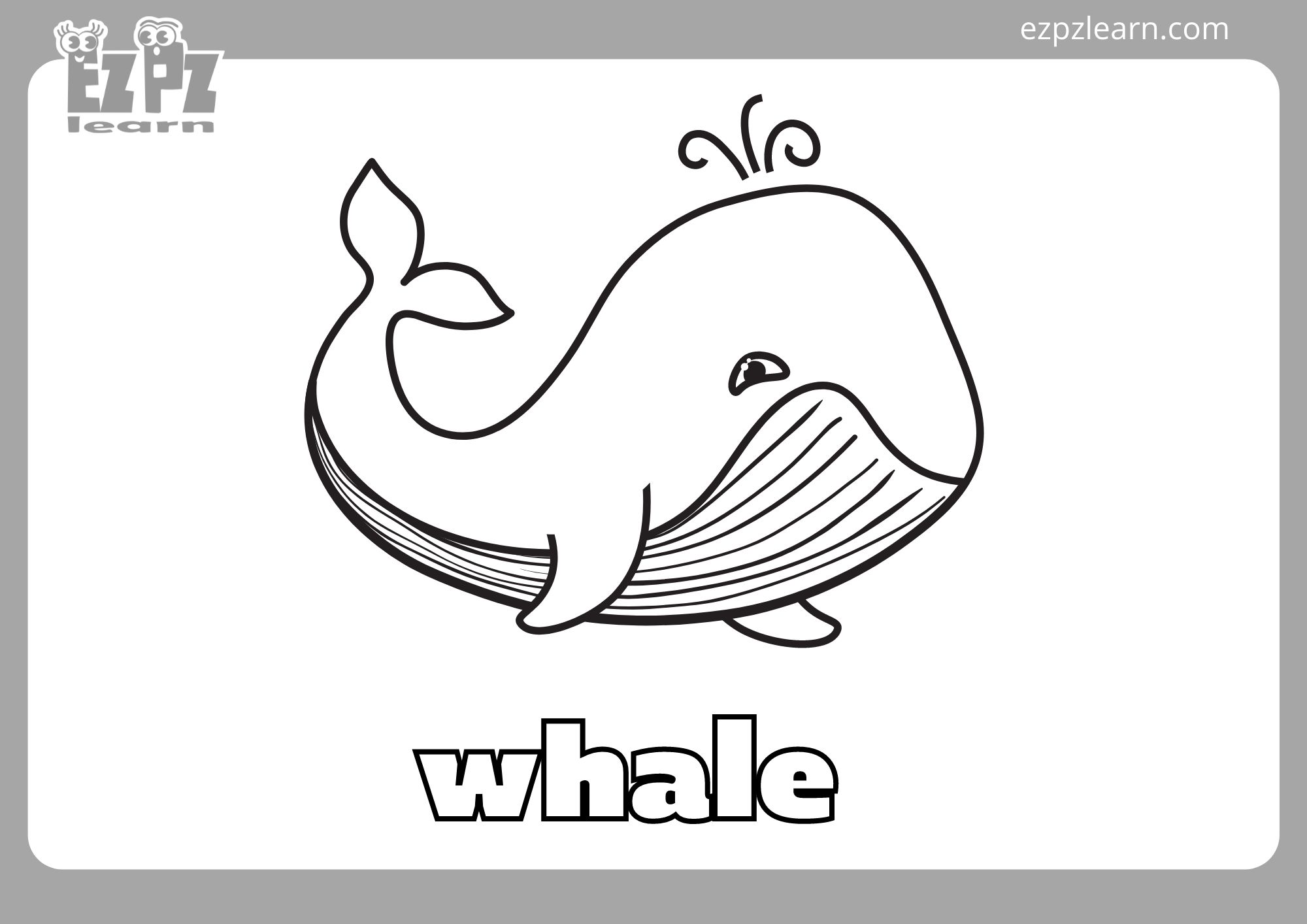 Whale Coloring Page